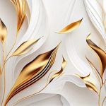 Gold white wall decor