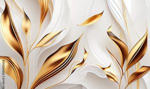 Gold white wall decor