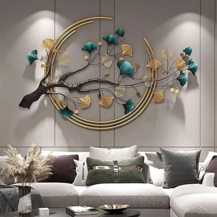 Metal living room wall decor