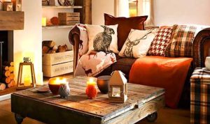 Fall living room table decor