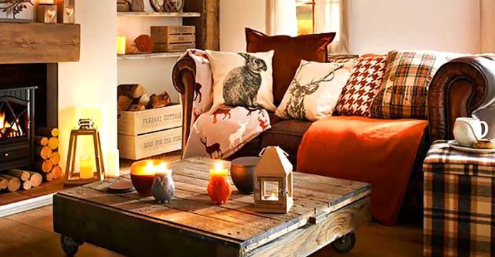 Fall living room table decor