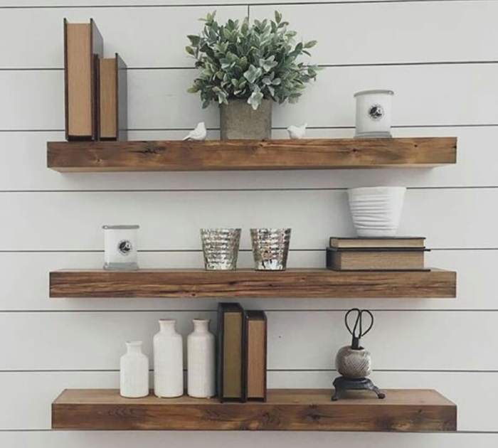 Large wall shelves decor