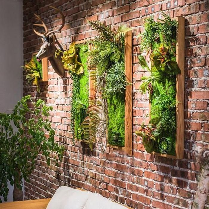 Faux plant wall decor