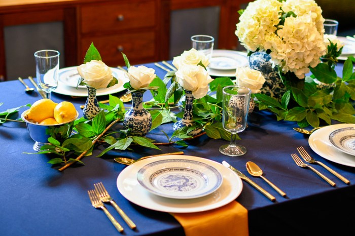 Blue table decor ideas