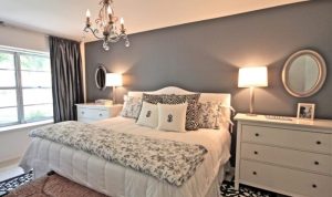 Gray wall decor for bedroom