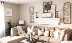 Wall decor for large living room wall