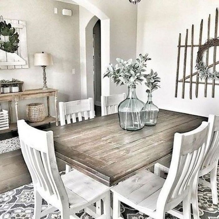 Farmhouse dining table decor ideas