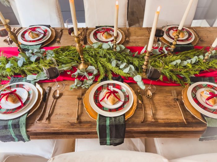 Christmas round table decor