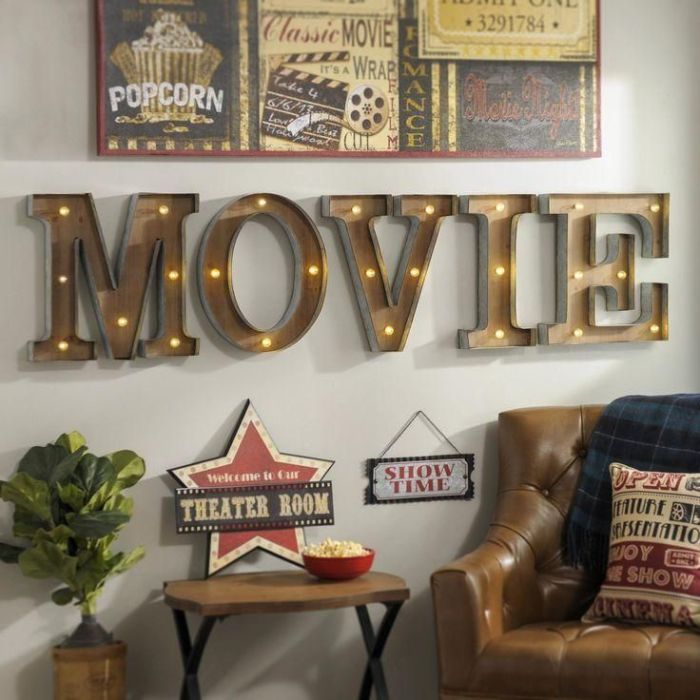 Movie room wall decor