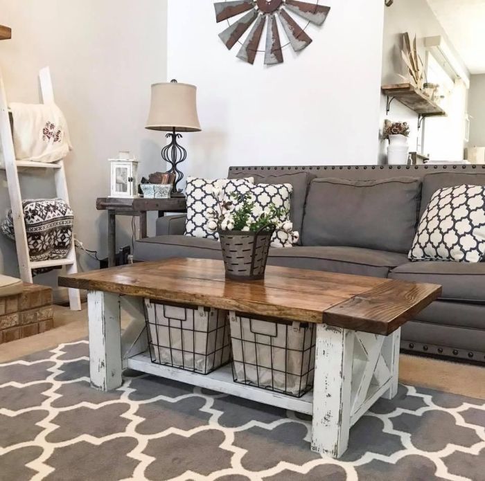 Coffee table farmhouse decor