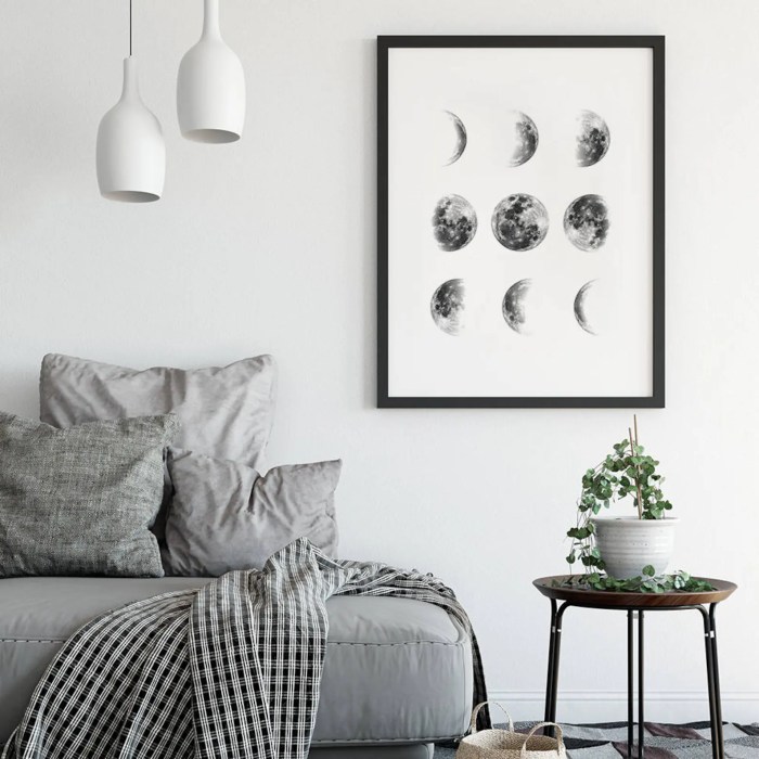 Moon phases wall decor