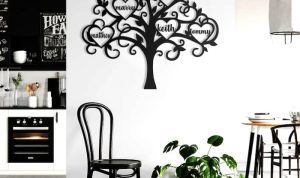 Family tree wall decor metal