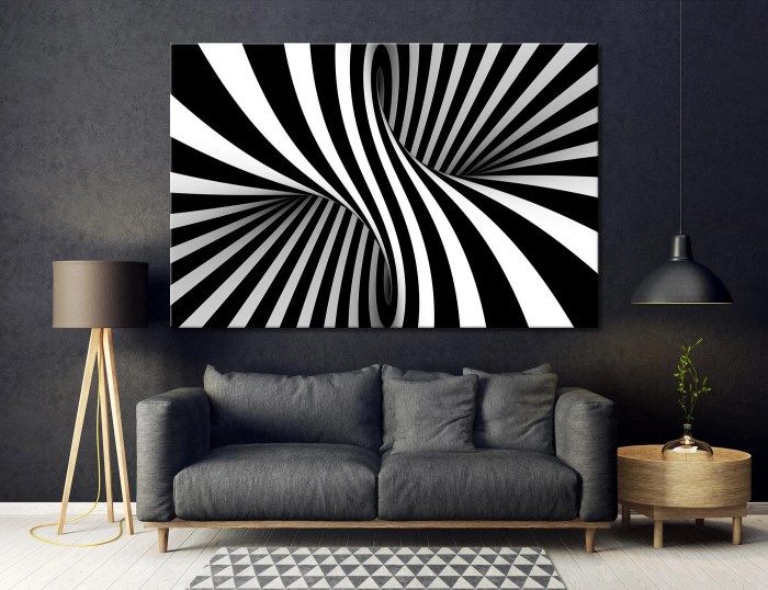 Black white wall art decor