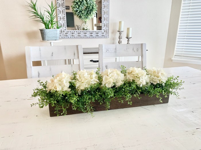 Kitchen table centerpiece decor