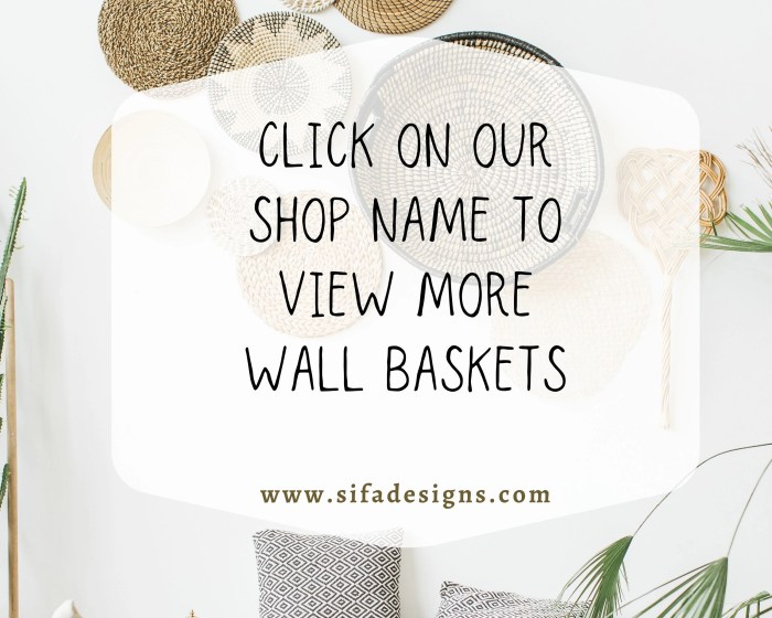 Large basket wall decor