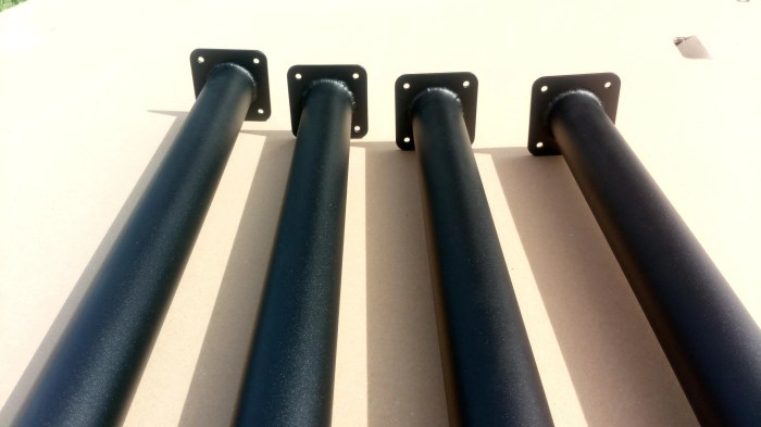 Pipe decor table legs