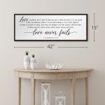 Love never fails wall decor