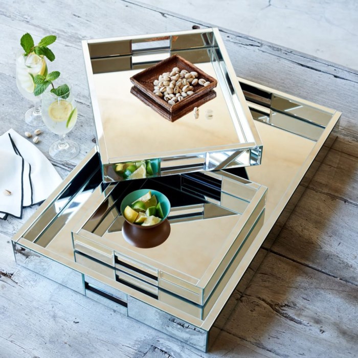 Modern coffee table tray decor