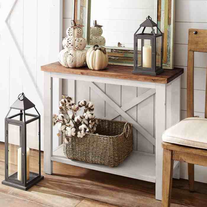 Console table entryway decor