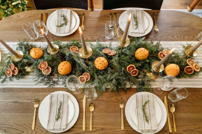 Christmas round table decor