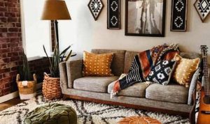 Boho living room wall decor