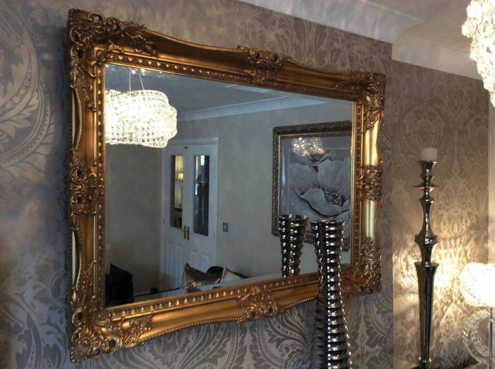 Mirror mirrors gold wall vintage antique small ideas ornate baroque decor bedroom decorative collection walls gilt collage style wood look